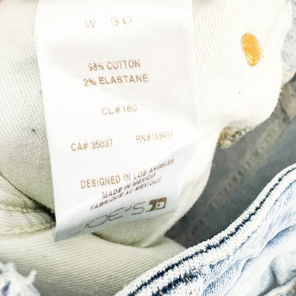 Joe's The Callie High Rise Cropped Boot Slant Raw Hem Denim Jean Zip Size 30 NWT - Picture 7 of 10